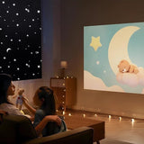 Blackout Curtain DIY Portable No-Drill UV Protection with Star and Moon Print, 145400cm V1188-MS-325-1288