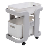 Rolling Utility Cart Multipurpose Large Capacity Drawer Design 2 Tier Mobile Utility Cart for V1294-YM0901-3117240113411