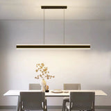 Modern Minimalist Trapezoid Pendant Light Adjustable LED Bar Light White V255-L-18898-W