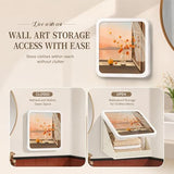 Bathroom Mural Storage Cabinet, 15 * 15in Waterproof Foldable Organizer, No Drill Wall Mounted V1107-113-41501-BEG-B
