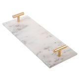 1Pc White Marble Serving Tray for Home Dessert Display and Coffee Storage V1369-AZ3-W-16873