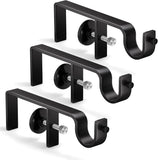 4 PackOver-Blinds Curtain Rod Brackets for Outside-Mounted Blinds, No Drill, Adjustable Fit - Black V1107-115-99227-BLK-4PACK