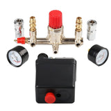 Air Compressor Pressure Check Gauge Air Valve Manifold Oil-Free Silent Air Compressor Adjustable V1370-AZ4-13506