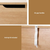 Artiss Bedside Table 2 Drawers Nightstand Pine FUR-U-BS-04-WD