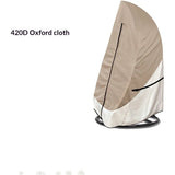 Patio Hanging Egg Chair Cover - 420D Waterproof Outdoor Single Seat Wicker Swing Egg Chair Stand V1192-AZ-W-3191