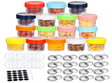 16 Pack Glass Mason Jars With Regular Lids, Canning Jelly Jars for Baby Food Honey Jam Candles and V1237-MS-724-121