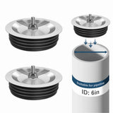 6 Inch Sewer Cleanout Cap,Steel Mechanical Test Plugs, Drain Expansion Pipe Cover for Outdoor Most V1370-AZ4-10181