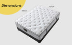 KINGSTON Mattress Double Medium Firm Box Pocket Spring Memory Foam Euro Top 34CM V219-FURBEDKNGB3DB