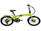 VALK Shuttle 5 Electric Folding Bike, Gen II, 20" Tyres, Shimano 7-Speed, Lime Green V219-BIKEFBVABMTA