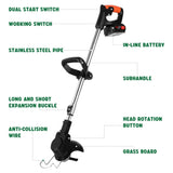 3in1 Cordless Grass Trimmer Grass Lawn Brush Cutter Whipper Snipper with 1 Battery V201-CUT0005BL8AU