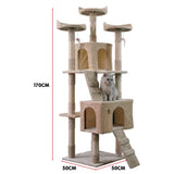 Furtastic 170cm Cat Tree Scratching Post - Beige CAT-EJT-361-BGE
