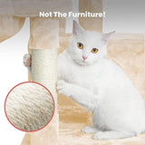 Floofi 118cm Plush Cat Condo Cat Tree Beige V227-3331641023062