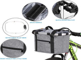 Stylish Aluminum Alloy Bicycle Basket - Black Purple Coffee Grey - 34x28x25cm - 6kg Capacity V1259-DP01-A-2776