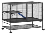 39" Metal Small Animal Cage 2-Tier Rolling Ferret Cage with Tray A Ramp V952-JSXDL362439IF6COGV0