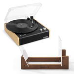 Victrola Eastwood Turntable + Bundled Crosley Record Storage Display Stand V398-VTR-72-BAM-BSS