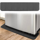 2pcs 37.4x8.5in Refrigerator Spill Mat, Silicone Under Refrigerator Floor Protector Tray Drip V1366-AZ2-W-14453