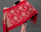 European-American Style Auspicious Embroidered Shawl Scarf, High-End Autumn & Winter Warm V1232-FXRPJ004