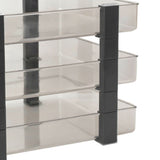 Desk File Letter Tray Layered Classified Documents Rack Acrylic Office Storage Rack Dark Black 3 V1294-YM0626-3117220312912