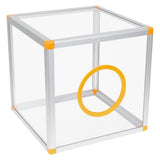 Raffle Box with Slot, Pvc and Aluminum Alloy Voting Container V1369-AZ3-W-13222