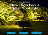 Solar Powered Outdoor Landscape Spotlights with IP65 Waterproof ABSPC Construction, Dual Color V1341-ZY-SUJ6FJED-2PCS-6500KCOOLWHITE