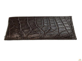 Mens Slim Genuine Skin Crocodile Leather Wallet Bi Fold Gift - Brown V563-BR-AC04-BRWN