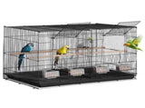 Bird Cage, 18 in, Small Parakeet Cage Divider, Sturdy Metal Bird Flight Cage, Travel Birdcage V952-ZMSMNNL31191DY8JTV0