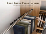 20PCS Open Ended Pants Hangers, Non-Slip Sponge Padded Hangers, Heavy Duty Metal Pants Hangers, V1192-AZ-W-18336