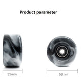 8 Pcs Roller Skate Wheels with Bearings for Double Row Skating and Skateboard 32mm x 58mm 82A,Black V1366-AZ2-W-15710