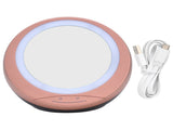 Round Makeup Mirror Dimmable White LED 2 In 1 USB Charging Cosmetic Mirror with Storage Box for V1294-YM0901-3119210130212