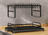 Dish Drying Rack for Countertop Aluminum 2 Tier Dish Rack with Drainboard and Utensil Holder for V1294-YM0710-3118230365911