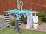 HANGERWORLD 20 Clip Hanging Laundry Drying Rack for Socks, Underwear and Baby Clothes V1258-DP02-F-305