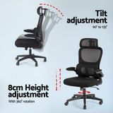Artiss Office Desk and Chair Set L Shaped Computer Desk 136cm with 2 Tier Storage Shelves, Ergonomic FURNI-DESK01-FZ09H-BK