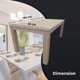 Foxglove Dining Table 150cm Solid Mt Ash Wood Home Dinner Furniture - White V315-V-FLOR-017