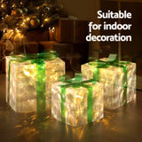 3 PCS Christmas Lights 70 LED Fairy Light Gift Box Jingle Jollys XMAS-MOT-GIFTBOX-GR