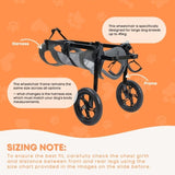 Rooster Farms Large Dog Wheelchair XL Harness - Adjustable Back Leg Aid V238-SUPDZ-41121780236368