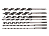 Auger Drill Bit Set, 7 Piece Set Auger Bit Set Hardened Alloy Steel Ship Auger Bit Creates Deep V1369-AZ3-W-07562