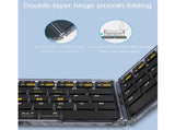 Foldable Keyboard F69 Transparent Bluetooth Keyboard Triple Device Connection V1263-JX-7780