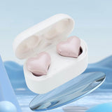 Heart Shaped Earbuds, Stylish Headphones HiFi Stereo Sound Waterproof Bluetooth 5.3 Earphones with V1189-LWWAL-20260401-05257