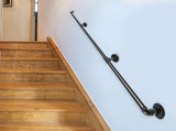Pipe Stair Handrail, 3m Staircase Handrail, 200KG Load Capacity Carbon Steel Pipe Handrail, V952-TZBGSLTFSGY10E0RRV0