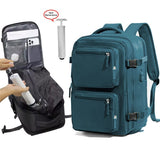 Blue 35L Vacuum Compression Travel Backpack with Manual Air Pump, Shoe Zone and 15.6" Laptop House V888-ELOSUNG55193-3