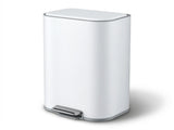 Cefito Kitchen Trash Can 40L Pedal Bins Rubbish Bin Steel with Soft Close Lid, Removable Inner RB-40L-1C-WH