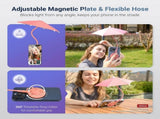 Pink YellowMagnetic Cell Phone Umbrella for Sun,Outdoor Phone Sun Shade Shield V1259-DP01-I-00092