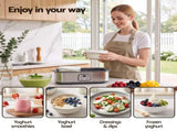 Devanti Greek Yoghurt Maker Machine 2x960ml Large Tubs Temp Control Grey YMK-2X32OZ-GR