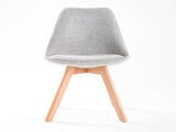 4X Retro Dining Cafe Chair Padded Seat GREY V274-FT-J900B-GY4