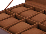 Watch Box with Watch Pillows Vintage Brown Leather 12 Slot Watch Case for Watch Display Storage V1294-YM0901-3117250163711
