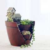 Succulent Plant Pot Resin Bonsai Pot Aesthetic Unique Decor for Indoor Outdoor Office Desk Home V1294-YM0901-181210QY05-1