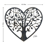 Laser Cut Tree Of Life Heart Wall Art 45x41cm V637-71641HRT