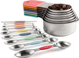 Stainless Steel Measuring Cups and Spoons Set with Leveler V1263-JX-8153