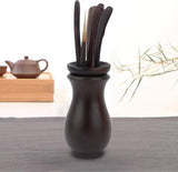 Chinese Gongfu Wooden Tea Ceremony Utensil Tools Set, 6PCS Kungfu Set Asian Teaware Kit for V1259-DP01-A-707