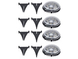 4 Pack Solar Garden Lights 8 LED Outdoor Ground Lights for Sidewalk Yard Lawn Patio Pathway Walkway V1294-YM0714-3119210330212